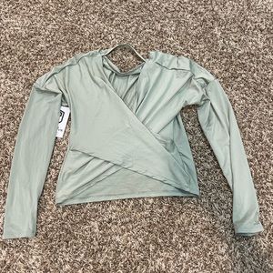 Born Primitive Sage green cross back top small BNWT